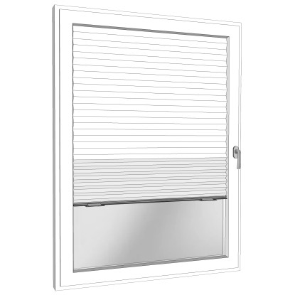 Lepicí plisé roleta, antracitová, 90 x 190 cm