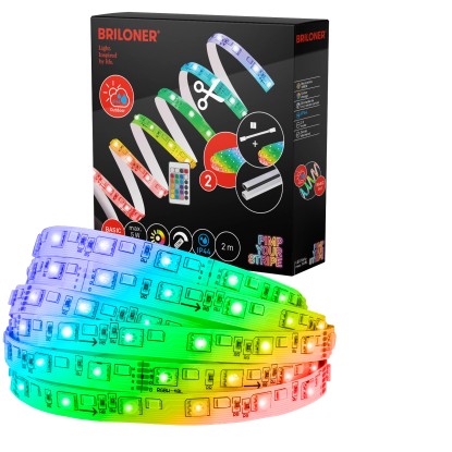 Briloner LED pásek samolepicí IP44, RGBW, základní sada, 2 m