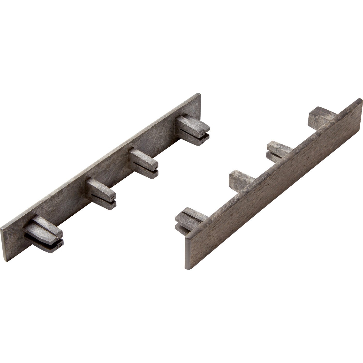 Koncové krytky pro terasová prkna WPC světle šedé, 6 ks