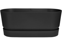 elho Květináč Greenville Terrace Trough s kolečky černý 80 x 34 x 35 cm