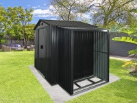 Floraworld Přístavba na palivové dříví, antracitová, 153 x 81 x 170 cm