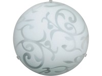 Rabalux Stropní svítidlo Scroll, bílá/transparentní ornamenty, pr. 25 cm Rabalux Stropní svítidlo Scroll, bílá/transparentní ornamenty, pr. 25 cm
