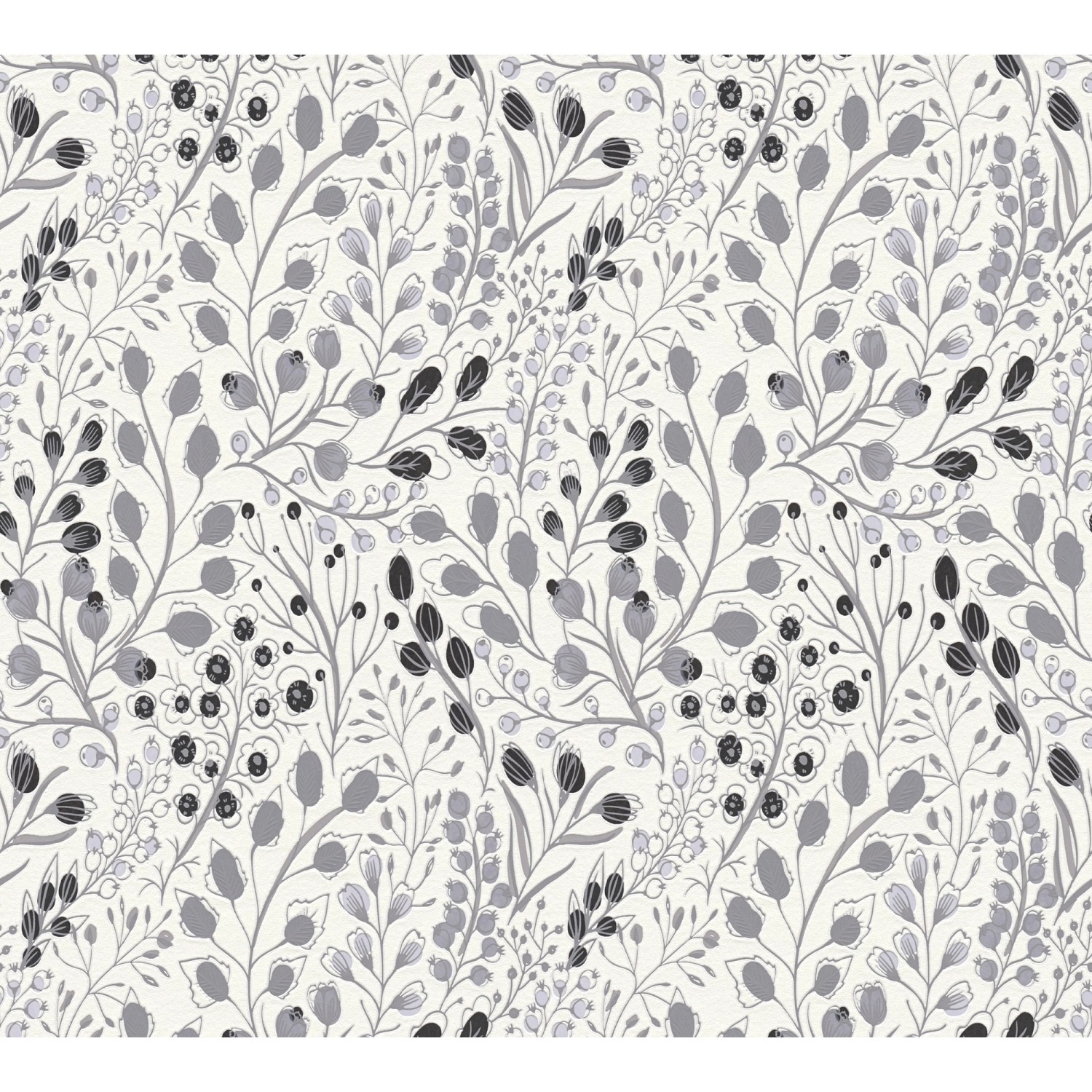 A. S. Creation Vliesová tapeta Attractive Květiny černo-bílá