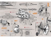 Komar Papírová fototapeta Star Wars Blueprints 368 x 254 cm Komar Papírová fototapeta Star Wars Blueprints 368 x 254 cm