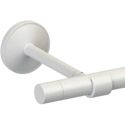 Koncovka záclonové tyče, válcovitá, bílá, 2 ks, pr. 19 mm