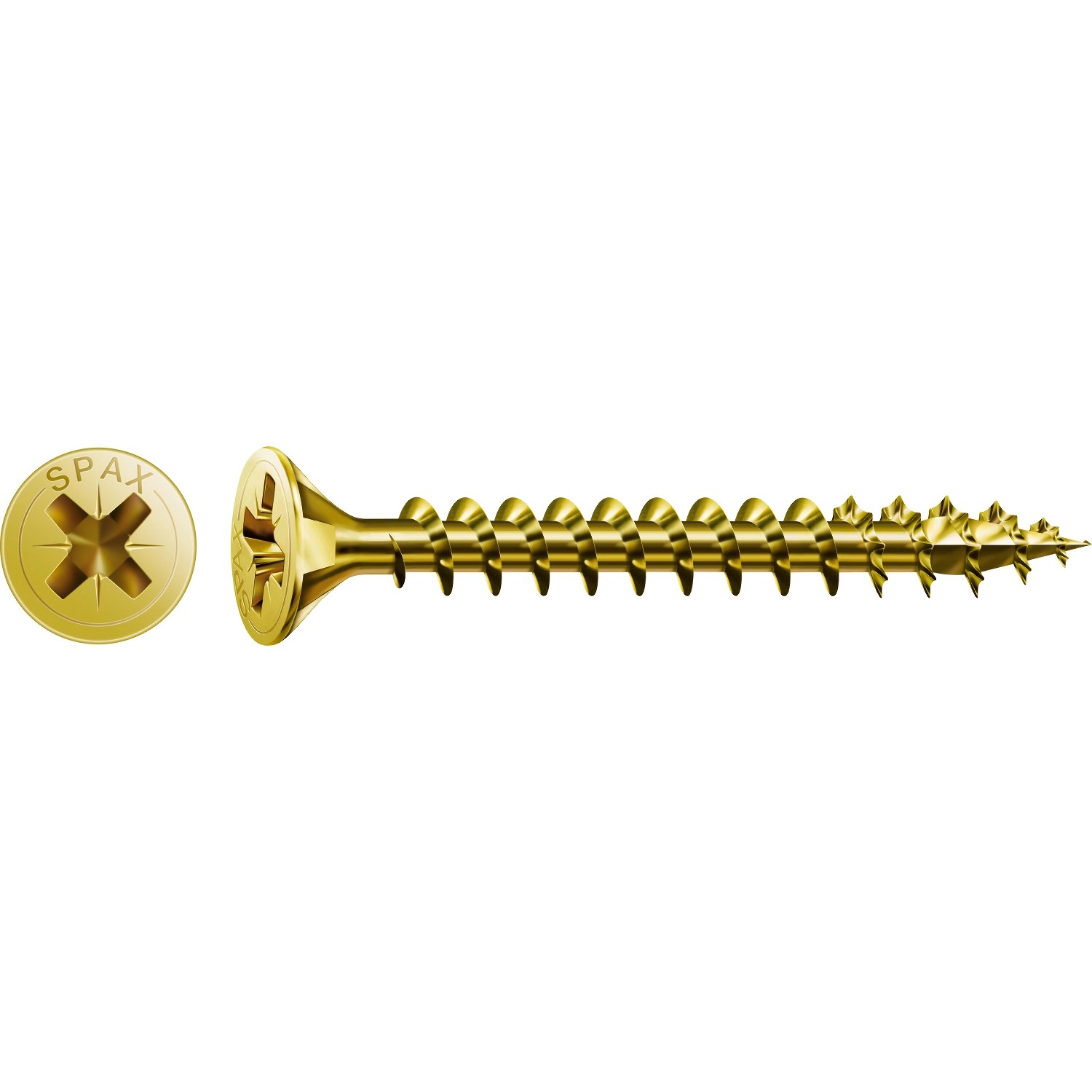 Spax Uni vrut zápust.hlava PZ/Z2 4CUT a plným závitem Yellox 5 x 25 mm 20 ks