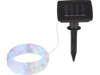 GLOBO Solární světelný řetěz plastový čirý 50xLED 0,04W RGB IP44 pr. 5,35x6900mm