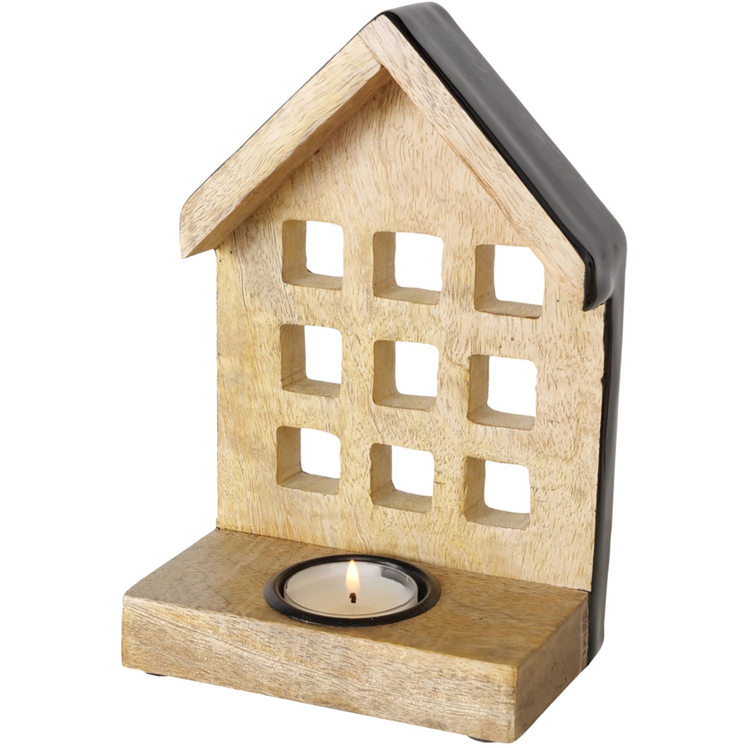 Boltze Svícen na čajovou svíčku Nurje M, přírodní, 19 x 8 x 12 cm