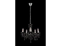 GLOBO Lustr CUIMBRA II, 5x E14, černý/chrom, pr. 44 x 128 cm