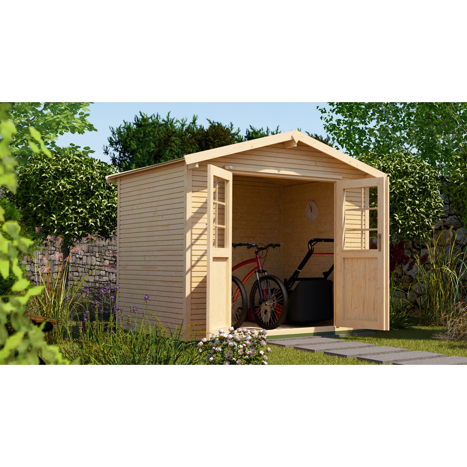 Weka Dřevěný zahradní domek WekaLine 218 vel. 3, přírodní, 301 x 235 cm