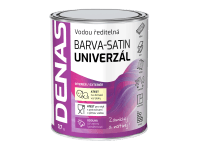 Denas Vrchní barva na dřevo, kov a beton Univerzál-satin, 0100 bílá, 700 g