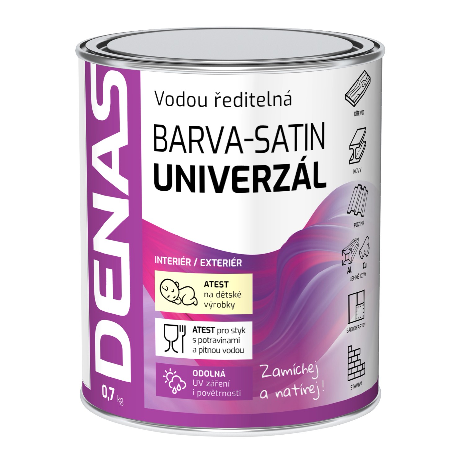 Denas uni satin 0610 kremova 0,7 kg