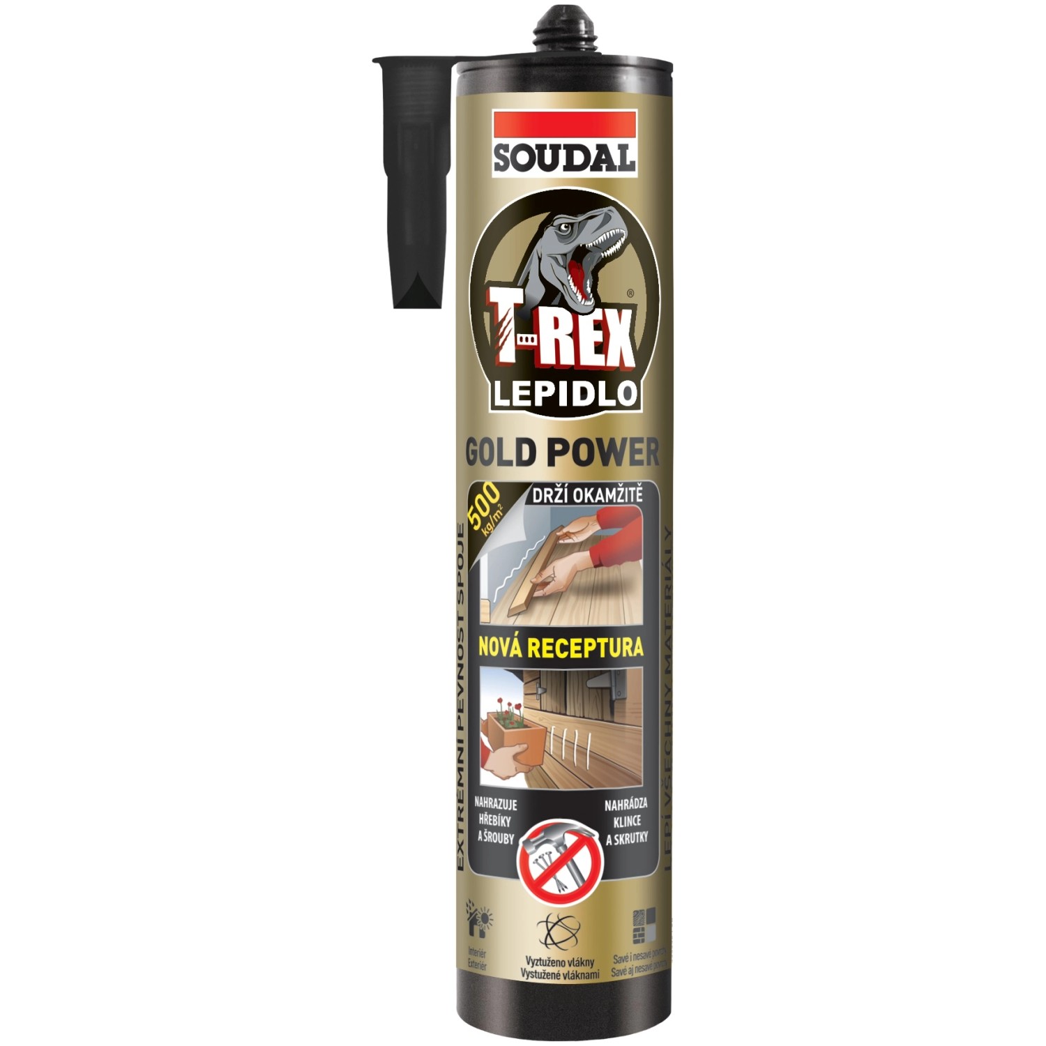 Lepidlo montážní Soudal T-REX GOLD POWER 290 ml