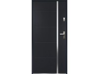 O.K. DOORS Ocelové vchodové dveře IRIS P55 antracitové 80 L