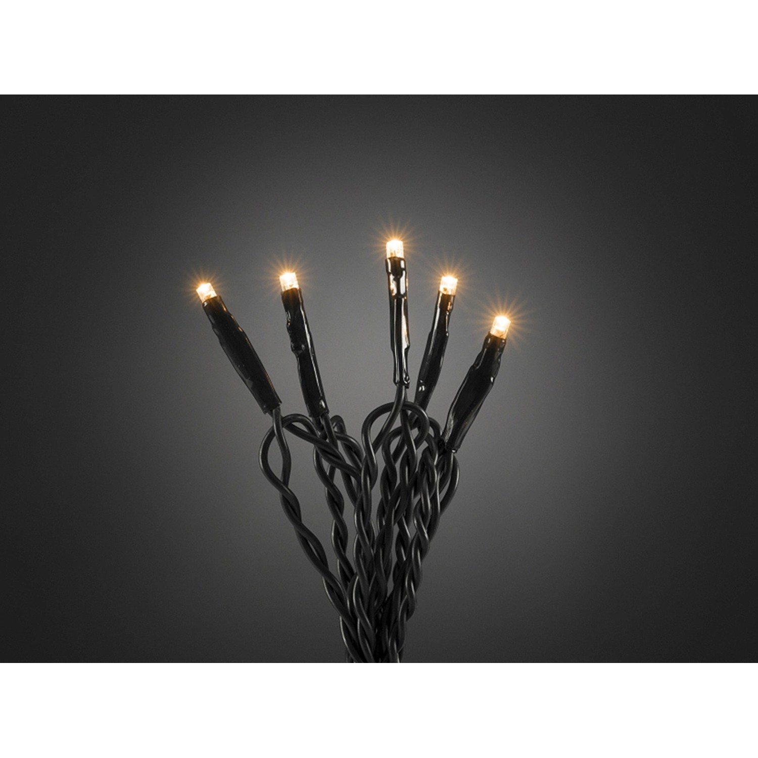 Konstsmide LED světelný řetěz 50 mikro žárovek jantarová barva 24 V pro interiér