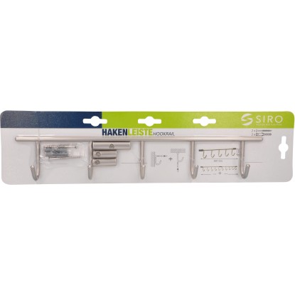 Siro Lišta s háčky 2323 chromová lesklá délka 360 mm prodloužitelná