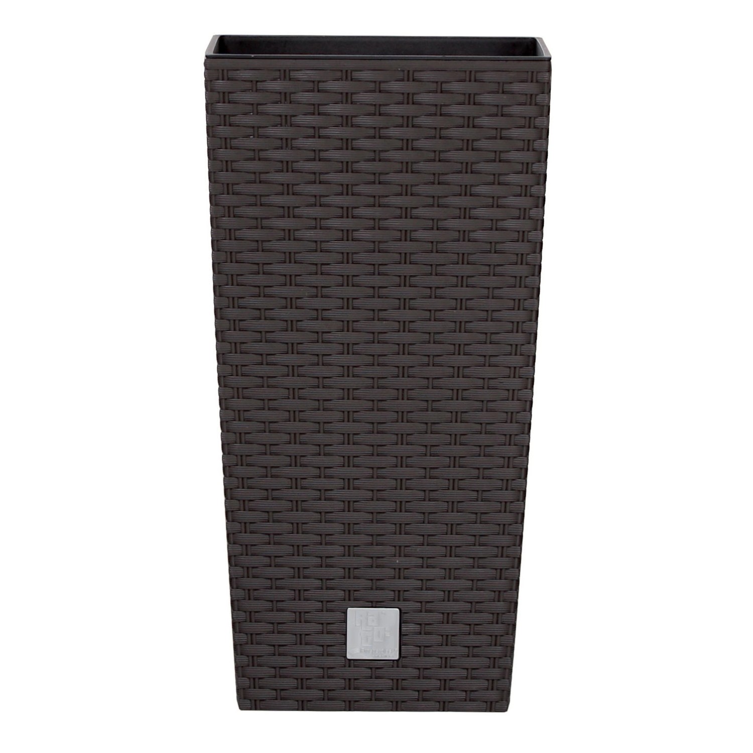 Prosperplast Květináč s vkladem Rato Square 22,5 cm, umbra