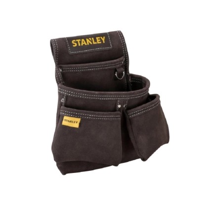 Stanley pouzdro na nářadí k pracovnímu opasku, hnědé s několika přihrádkami.