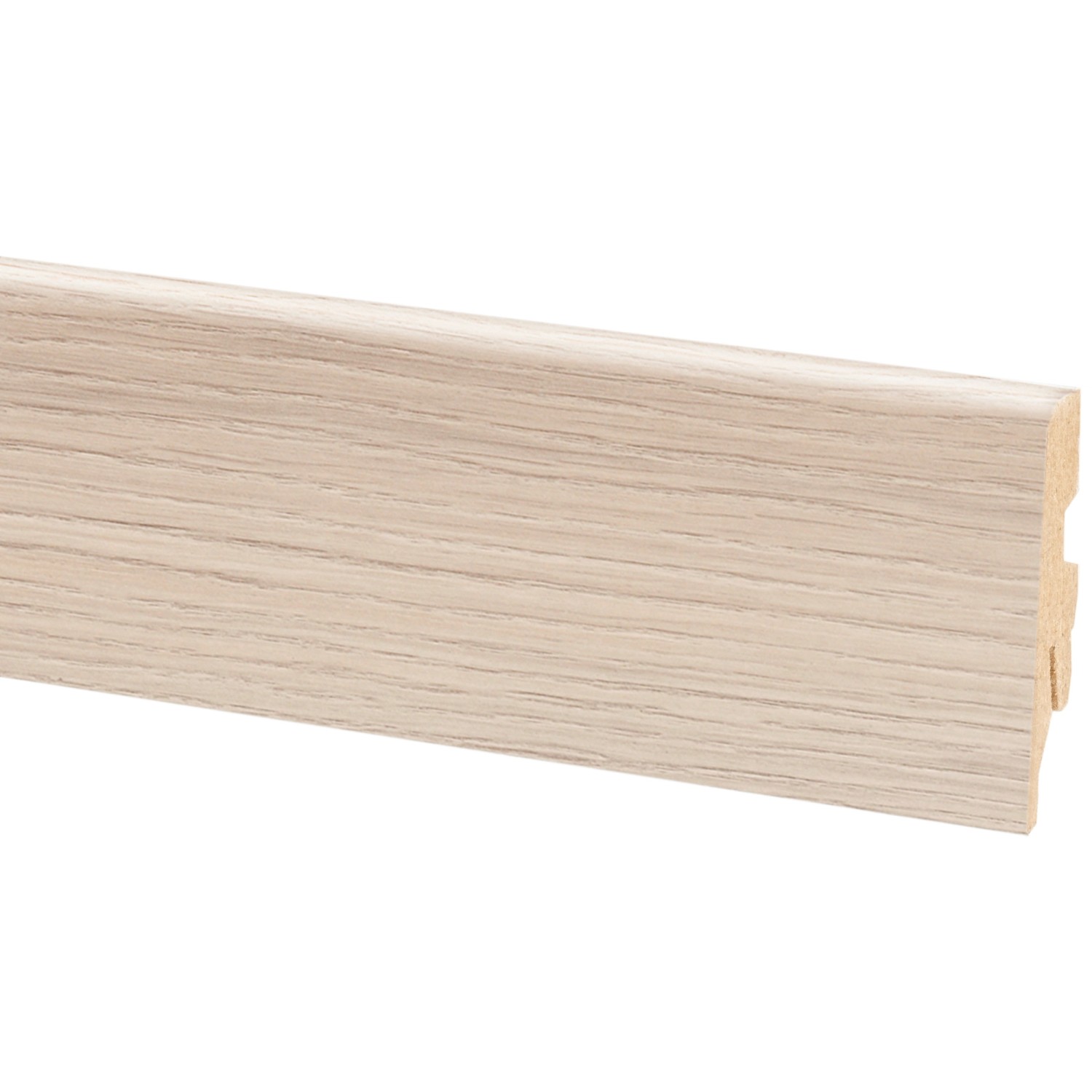 Soklová lišta dub stříbrný 60 mm x 20 mm délka 2600 mm