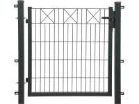 Floraworld Brána s dekorativním prvkem X antracit 100 x 100 cm