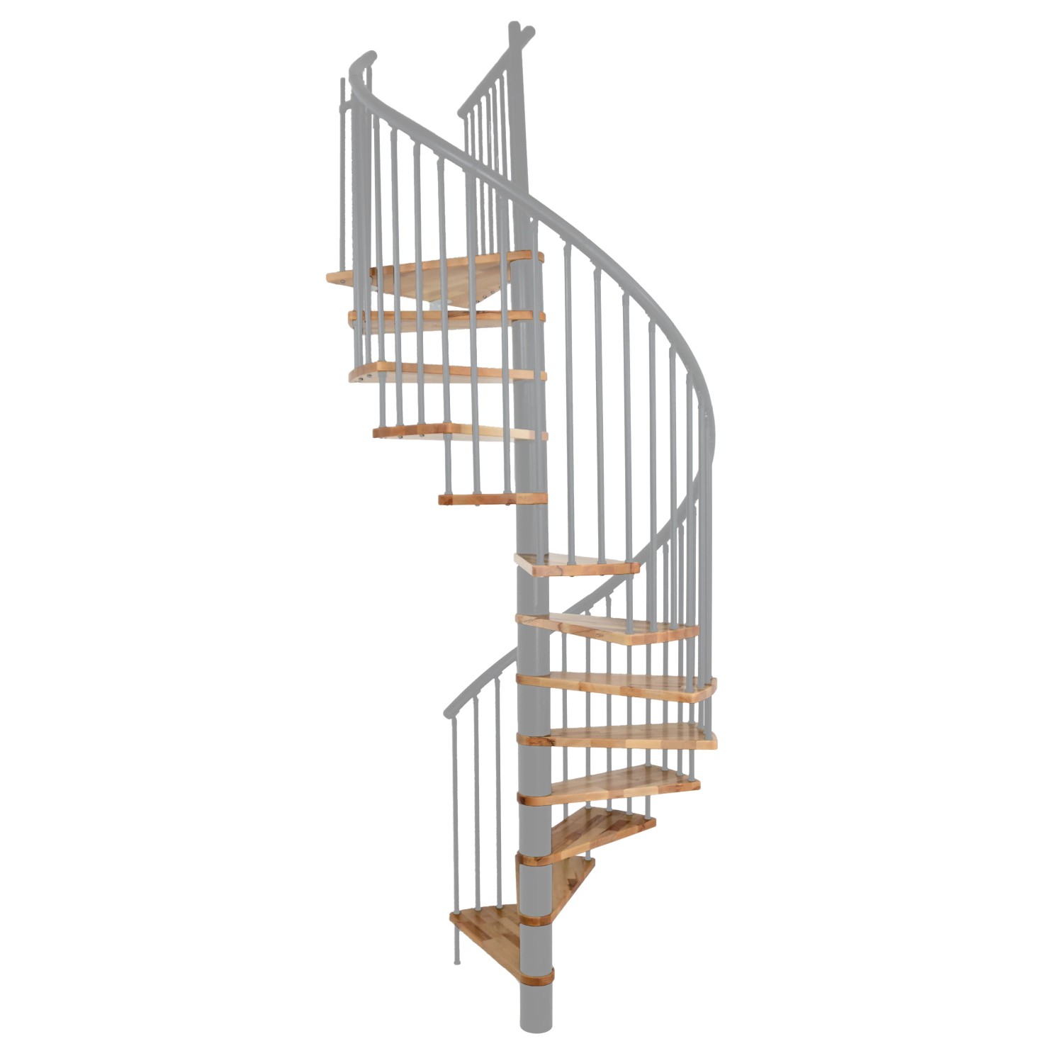 Minka STAIRS Kombinované točité schodiště Spiral Effect buk/šedá pr. 120 cm