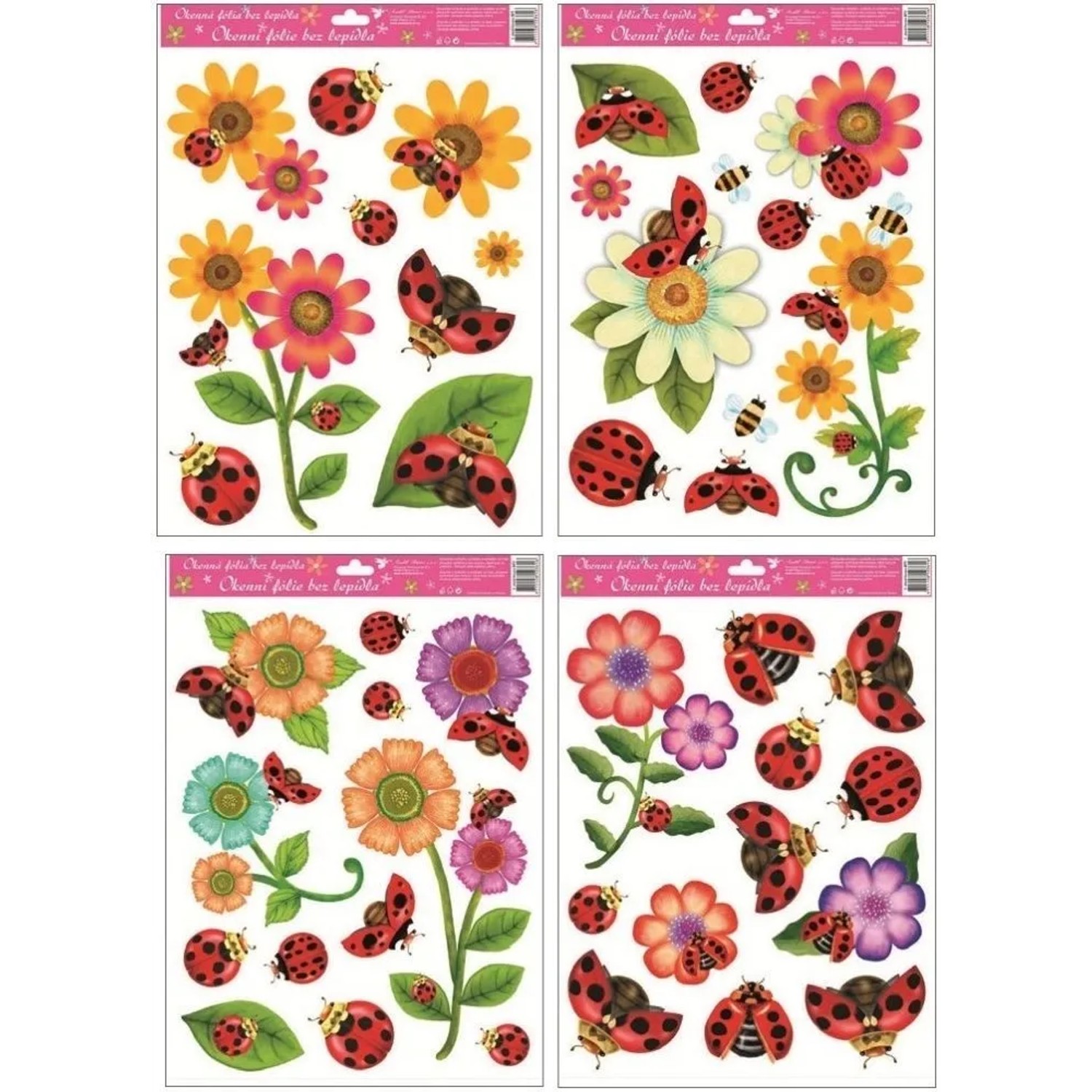 Anděl Přerov Dekorační okenní fólie Berušky, různé druhy, 38 x 30 cm