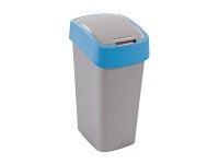Curver Odpadkový koš Flipbin 45 l stříbrná/modrá, 29,4 x 37,6 x 65,3 cm Curver Odpadkový koš Flipbin 45 l stříbrná/modrá, 29,4 x 37,6 x 65,3 cm