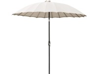 Slunečník Limon s klikou, bílý, pr. 270 x 238 cm