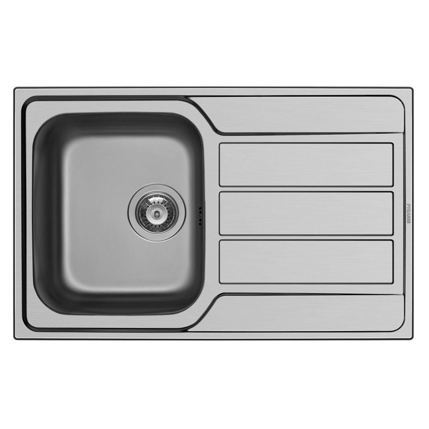 PYRAMIS Nerezový dřez ATHENA 1B 1D hladký - Satin 79 x 50 cm