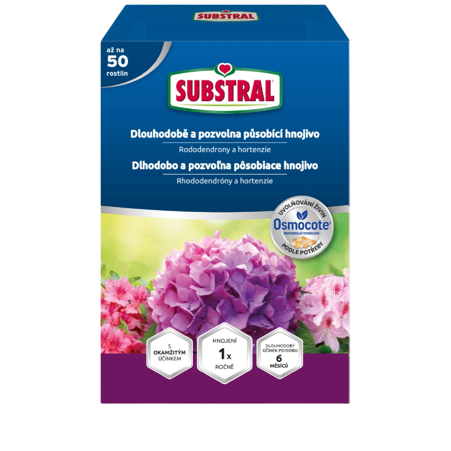Substral Hnojivo s Osmocotem pro rododendrony a hortenzie 750 g