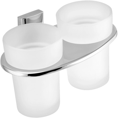 Novaservis Dvojitý držák kartáčků a pasty Metalia 12, sklo chrom