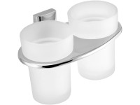 Novaservis Dvojitý držák kartáčků a pasty Metalia 12, sklo chrom Novaservis Dvojitý držák kartáčků a pasty Metalia 12, sklo chrom