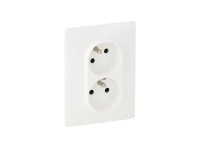 Legrand Dvojzásuvka Valena Life 2x2P + T, 16 A - 250 V, bílá