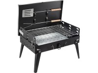 Skládací kempingový gril na dřevěné uhlí Hermon, 45 x 30,5 x 46,8 cm