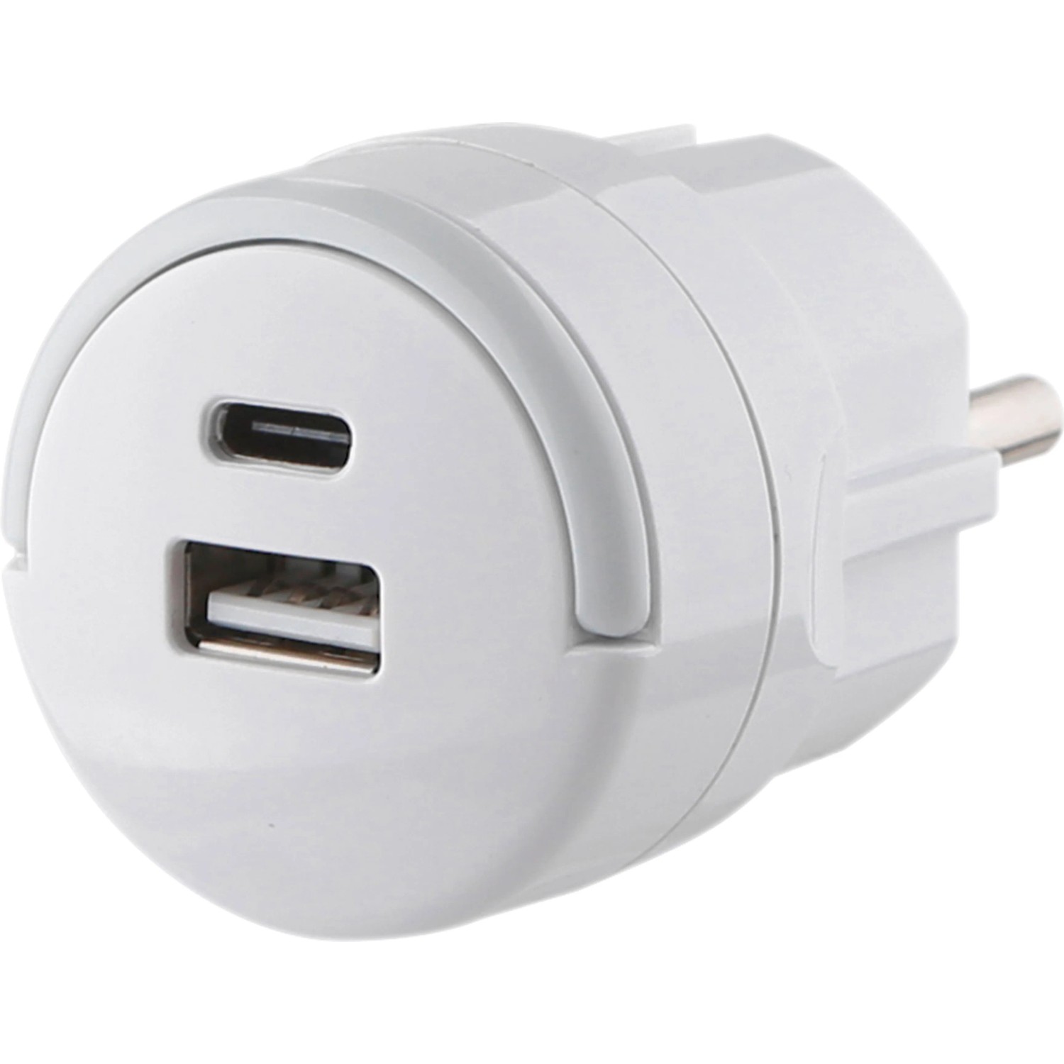 Rychlonabíjecí adaptér 20W USB-A/USB-C kompaktní, bílá