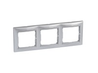Legrand Trojnásobný horizontální rámeček Valena, stříbrná metalíza Legrand Trojnásobný horizontální rámeček Valena, stříbrná metalíza