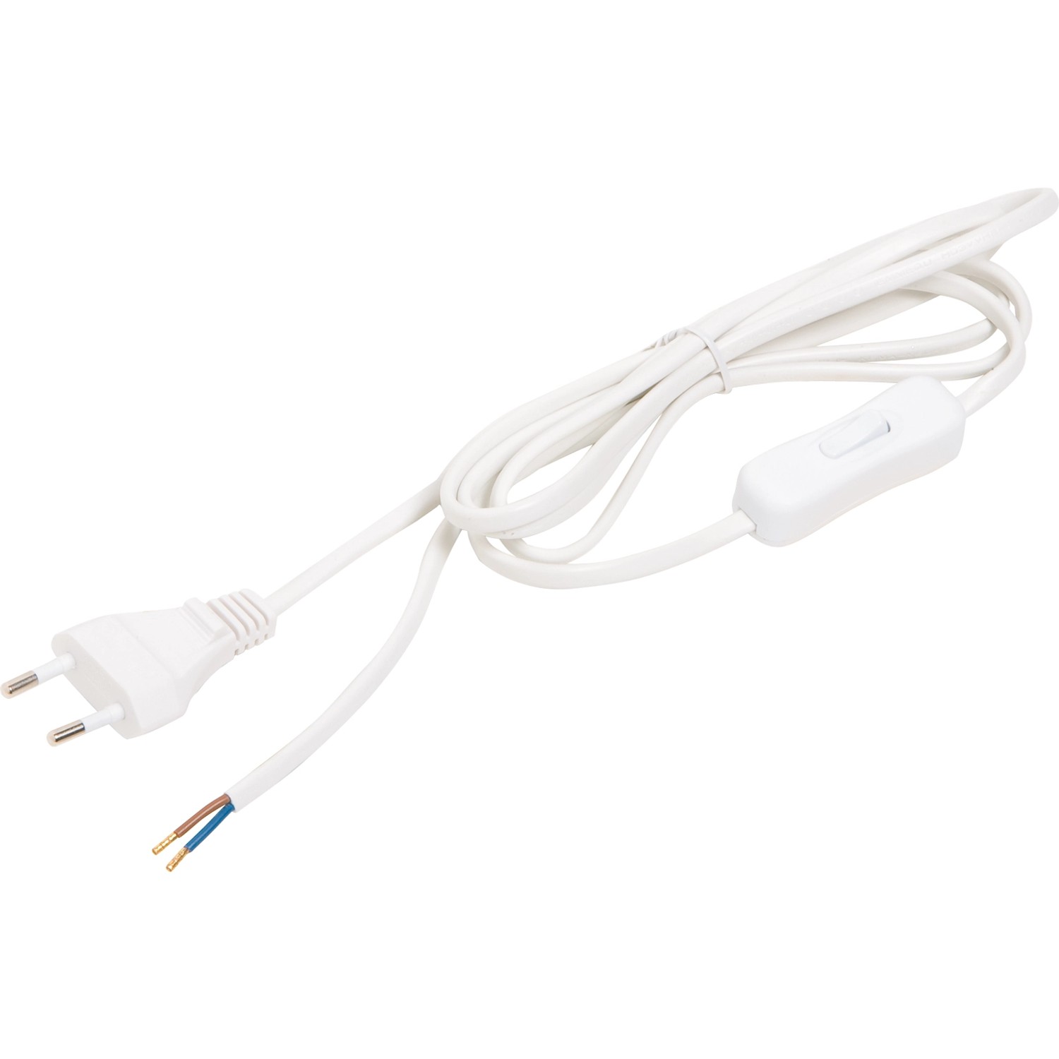 OBI Přívodní kabel 2 m s vypínačem a euro zástrčkou, bílý
