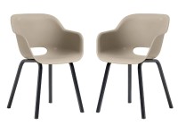 KETER Židle Noa Cup, béžová, 56,5 x 55 x 80 cm, 2 ks