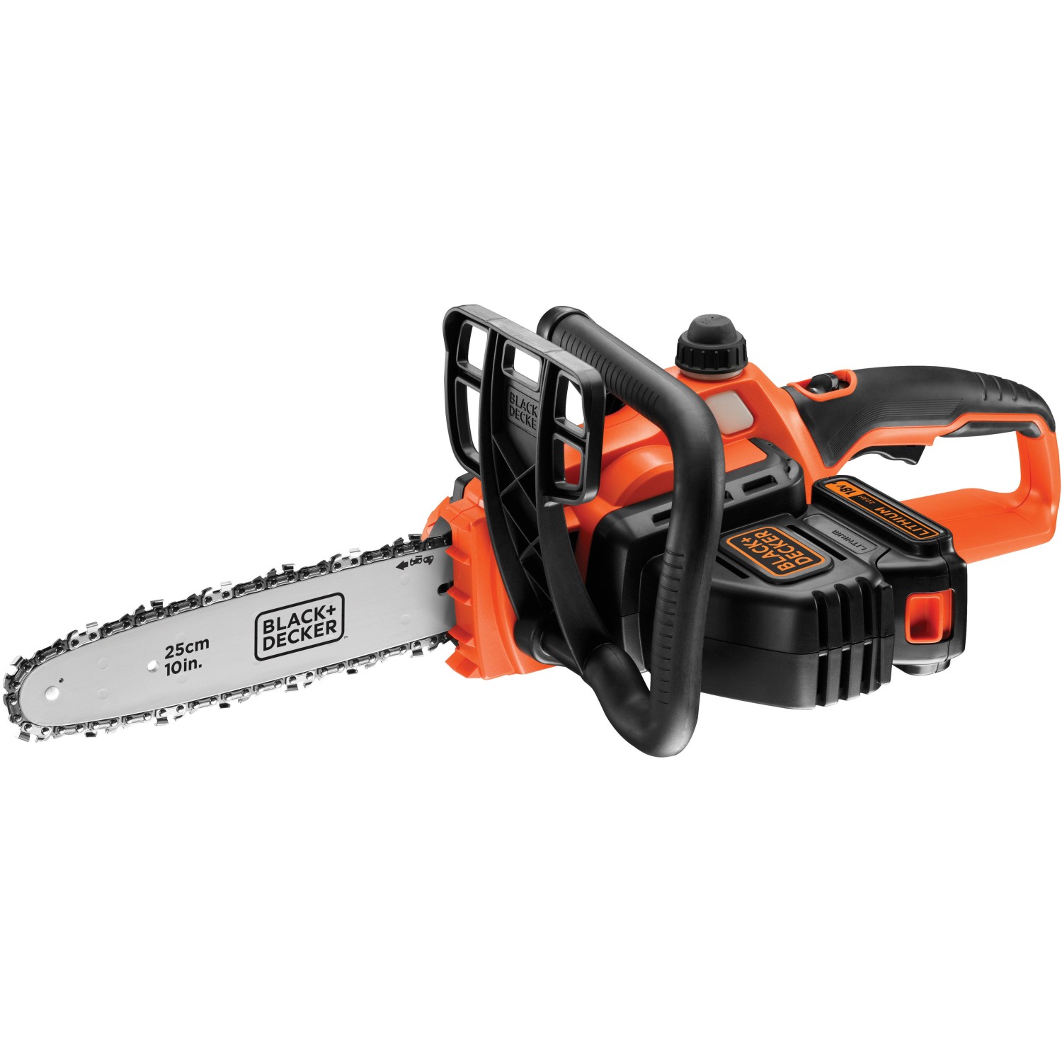 Black+Decker Aku řetězová pila GKC1825L20, 18 V, 2,0 Ah, lišty 25 cm