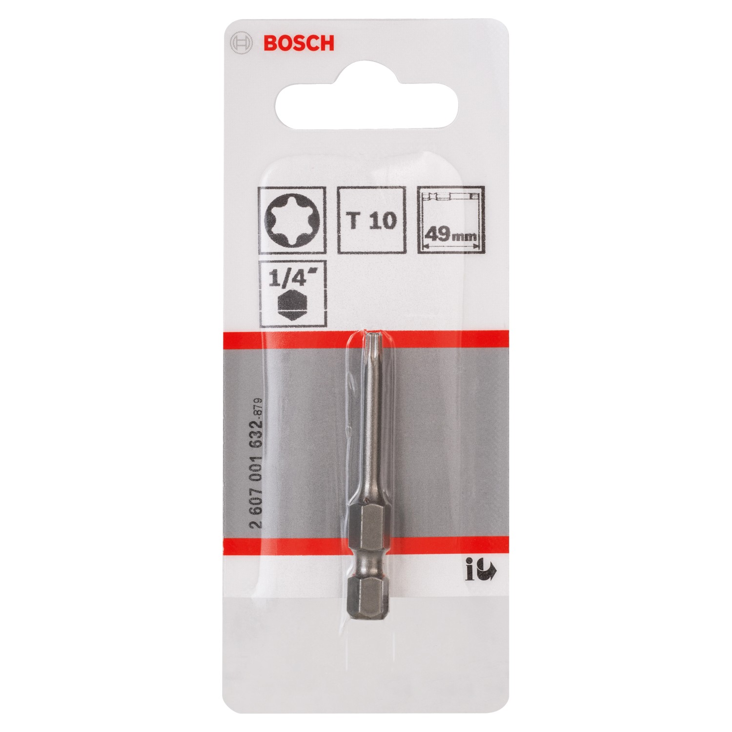 Bosch Šroubovací nástavec Extra Hard T10, 49 mm, 3 ks