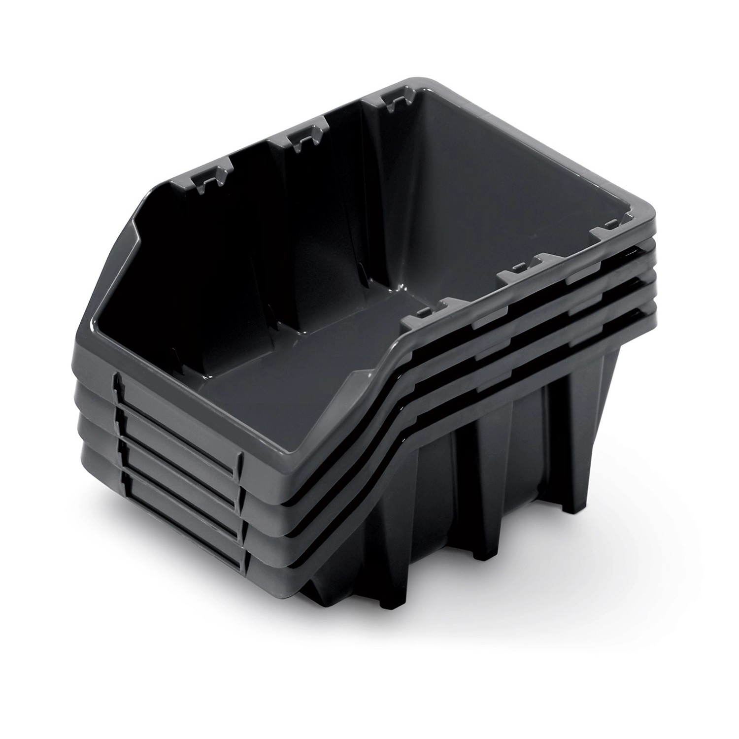 Kistenberg Set 4 úložných boxů Bineer 30 Long KBILS30 černá 30 x 20 x 13,3 cm