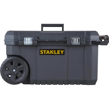 Stanley Montážní box Essential Mobile 50L: Kufr na nářadí s kolečky a teleskopickou rukojetí.