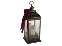 Koopman Lucerna se 3 LED svíčkami, černá/zlatá, 23,5 × 23,5 × 60 cm Koopman Lucerna se 3 LED svíčkami, černá/zlatá, 23,5 × 23,5 × 60 cm