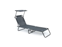 Zahradní lehátko Makdeburg, antracit, 61 x 198 x 29 cm