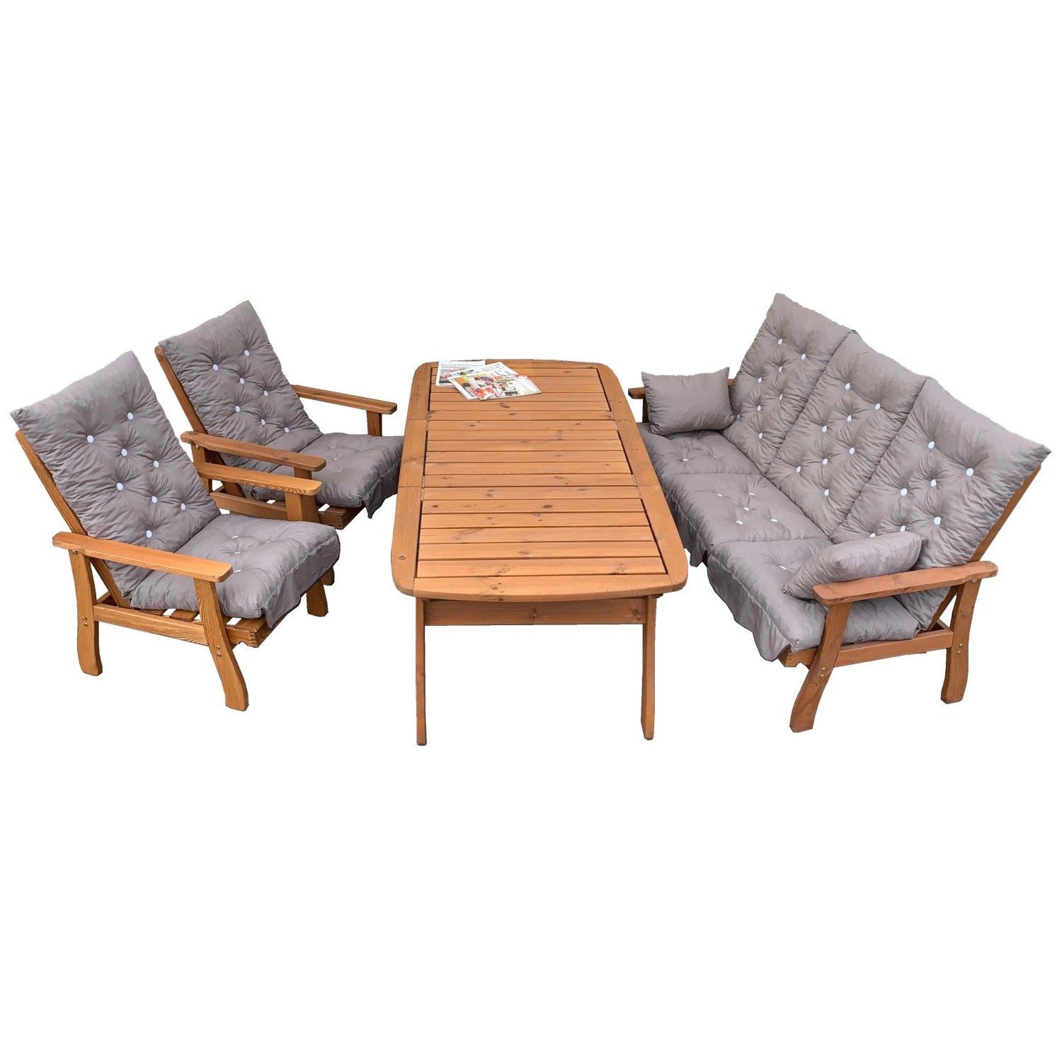 Sestava zahradního nábytku Robinson, borovicové dřevo, 4dílná, různé barvy