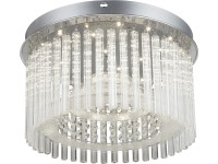 GLOBO LED stropní svítidlo JOYCE, 18 W, chrom, pr. 37 x 21,5 cm
