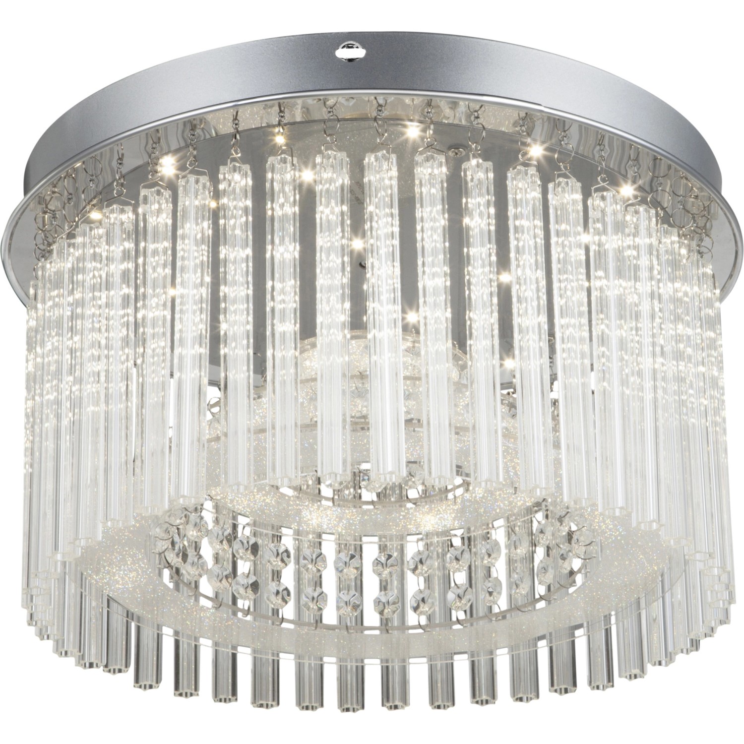 Globo LED stropní svítidlo JOYCE, 18 W, chrom, pr. 37 x 21,5 cm