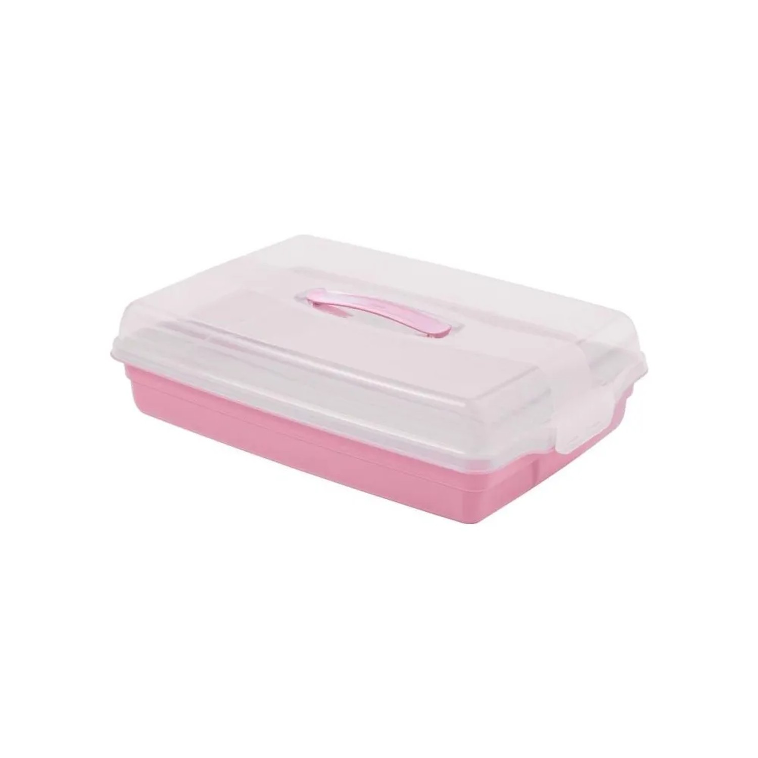 Levně Curver Party box s poklopem růžový 45 x 11 x 30 cm