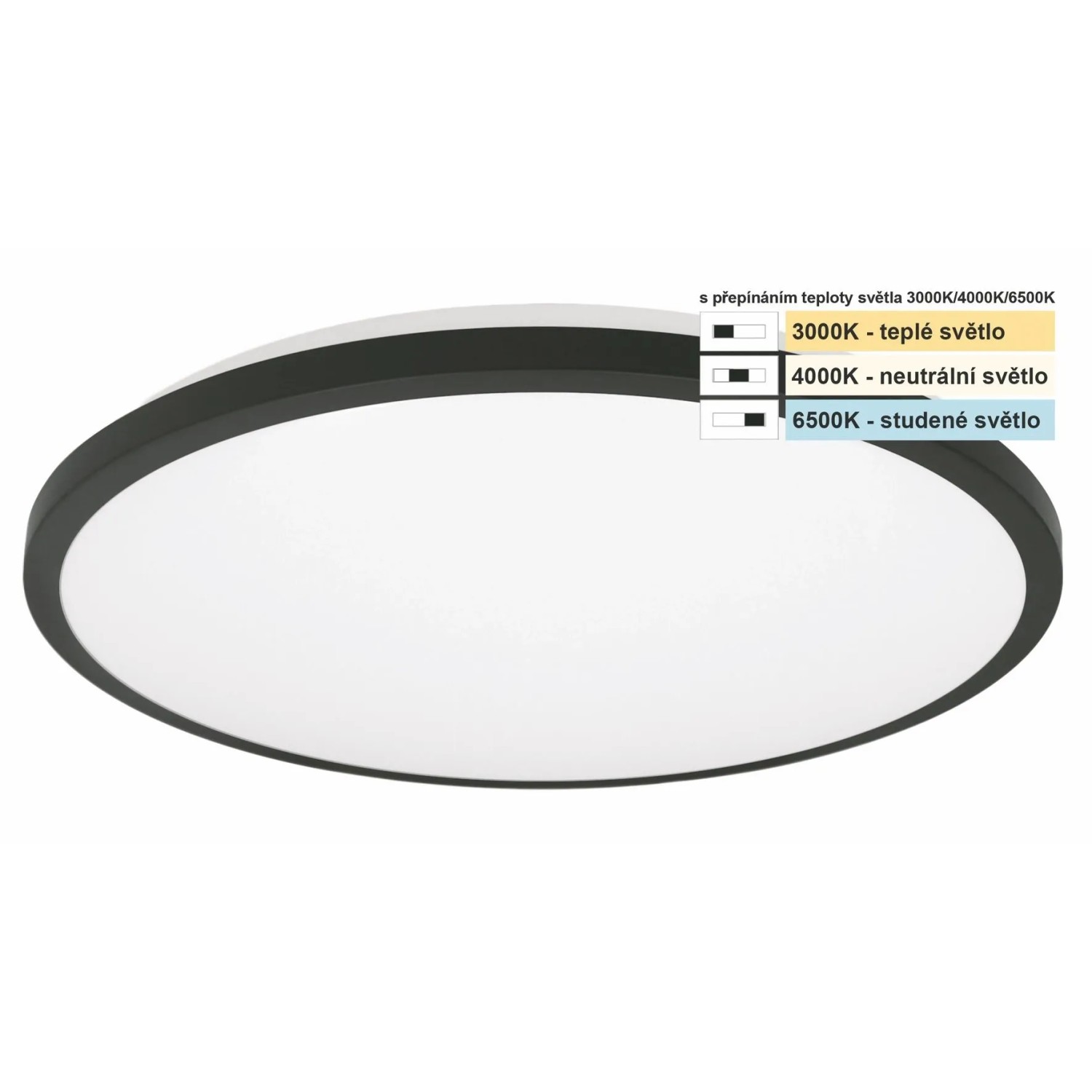 Top Light Koupelnové stropní LED svítidlo Onyx KS CCT 10W IP44 1000lm pr. 29 cm