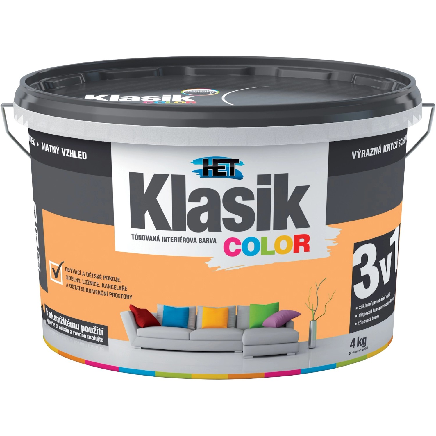 Malba interiérová HET Klasik Color meruňkový 4 kg